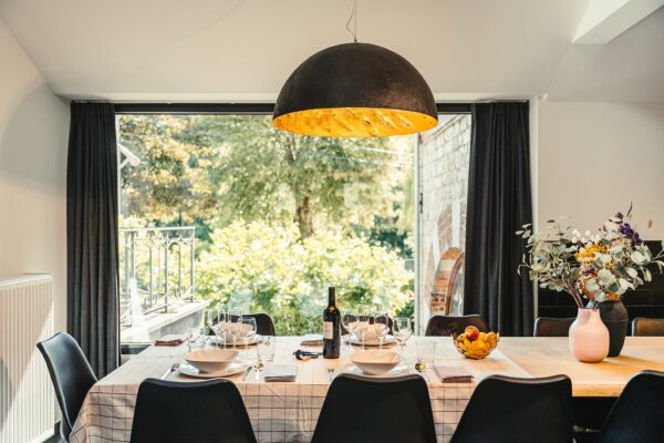 Villa des Roches Durbuy - Keuken uitzicht Ourthe