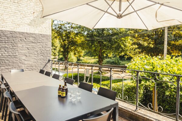 Villa des Roches Durbuy - Terras uitzicht Ourthe